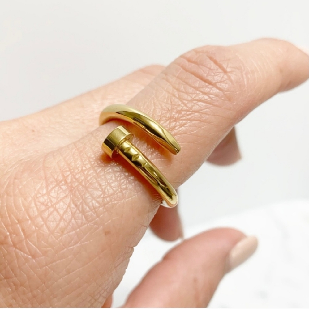 Nail Ring 18K Gold Plated